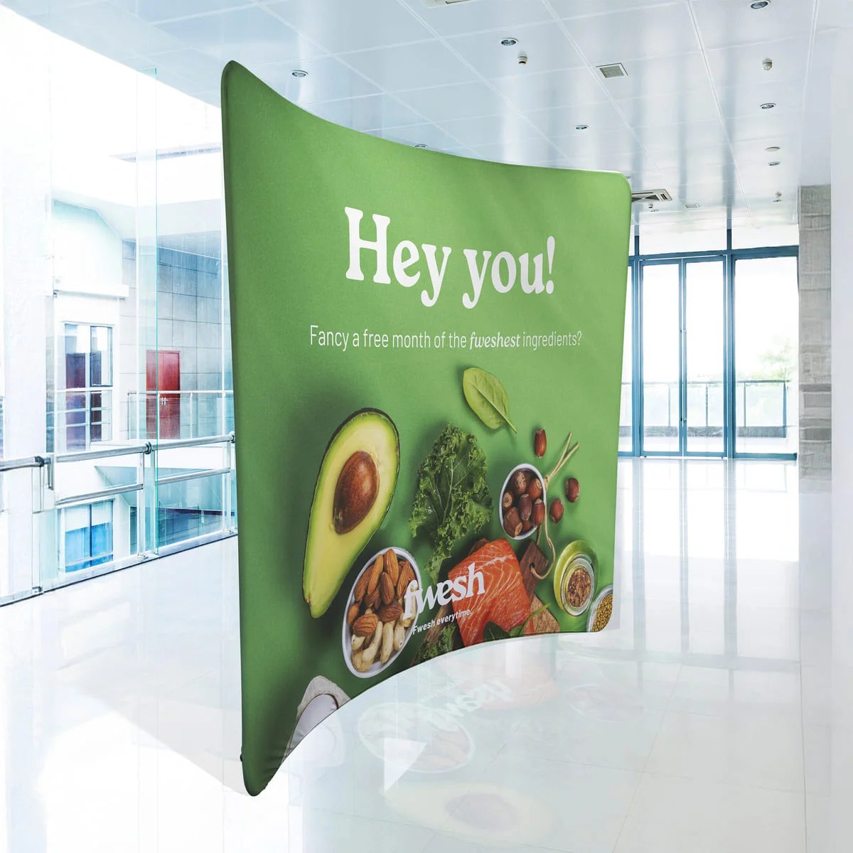 Stretch Fabric Display Stands - Curved